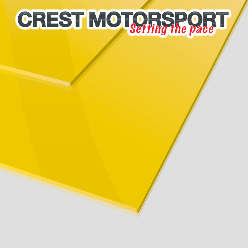 Pair of (2) MSA Spec 4mm YELLOW Mud Flaps/Dirt Guard Material Race/Rally Car