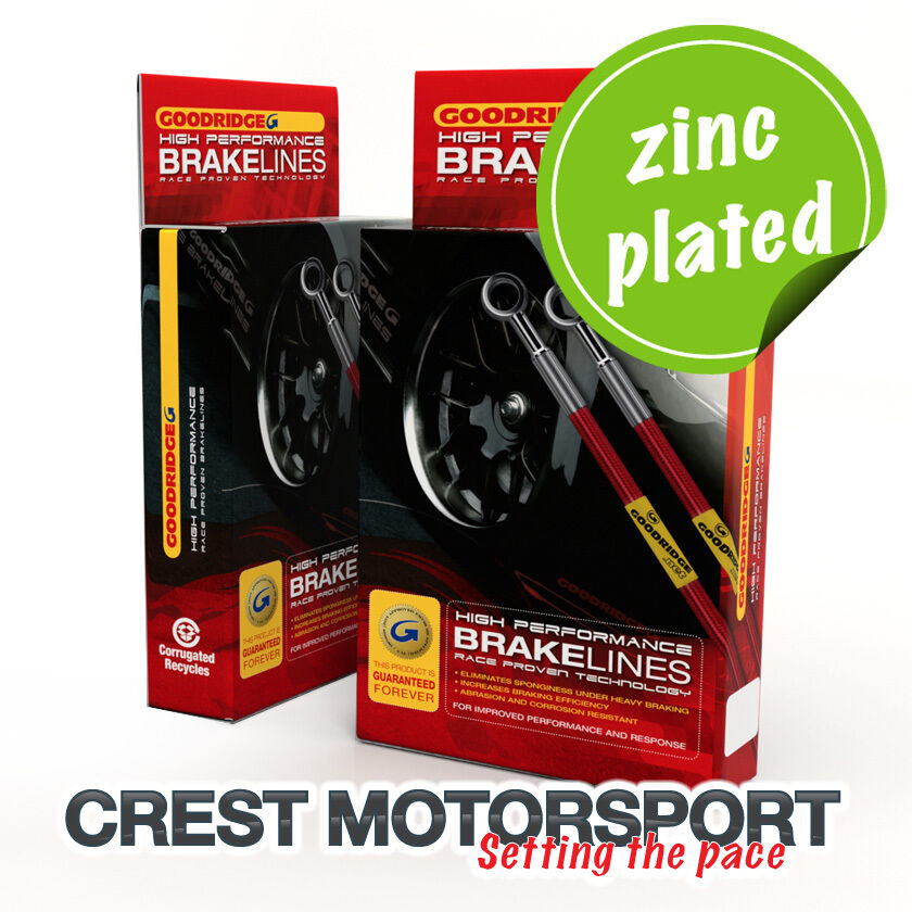 BMW 3-Series E46 All models exc M3 Goodridge Brake Hoses (Zinc Fittings)