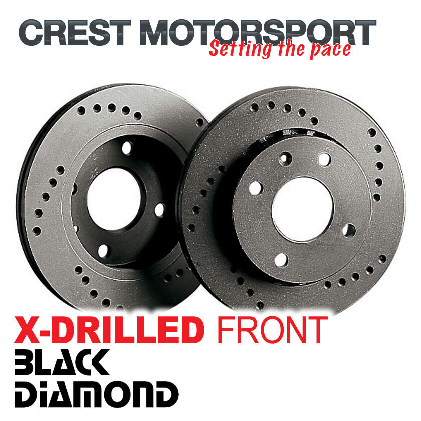 HONDA Civic Type-R 2.0 16v Vtec (EP3) BLACK DIAMOND X-Drilled Front Brake Discs