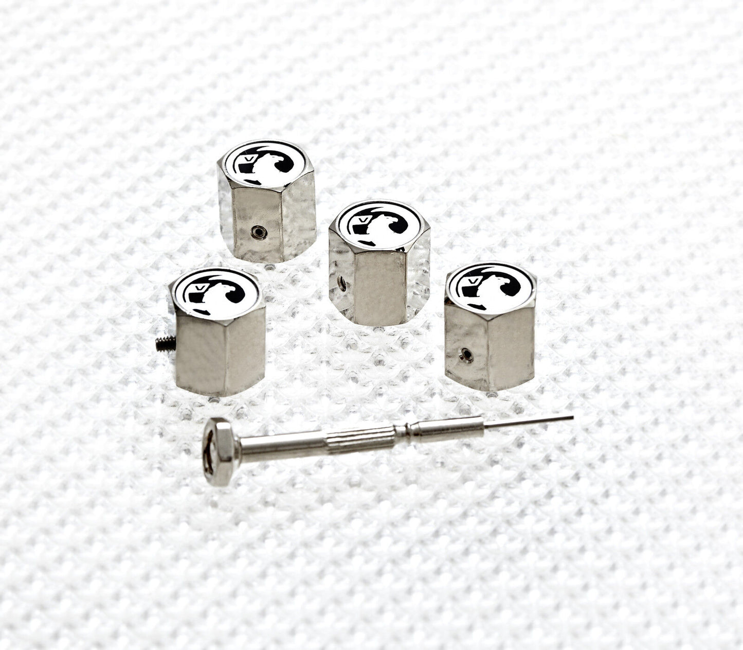 Richbrook 'Official Licensed' Vauxhall Logo Anti-Theft Car Wheel/Tyre Valve Caps