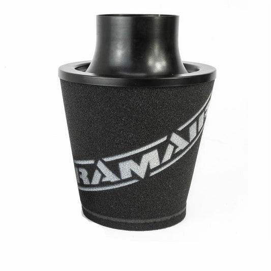 Ramair Medium Foam Filter Aluminium Base 90mm OD Black