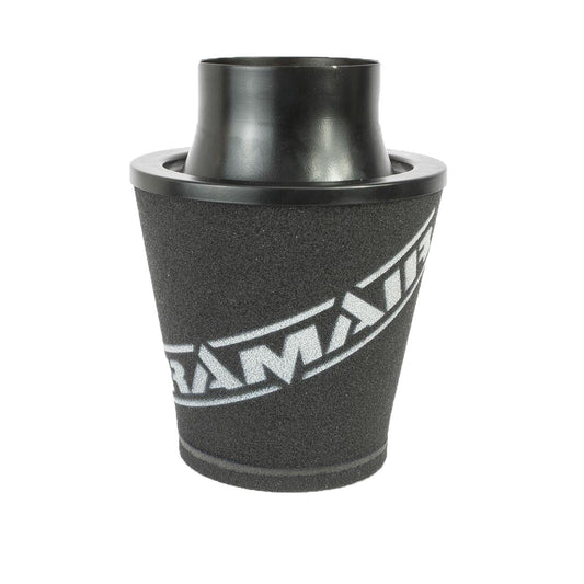 Ramair Medium Foam Filter Aluminium Base 100mm OD Black