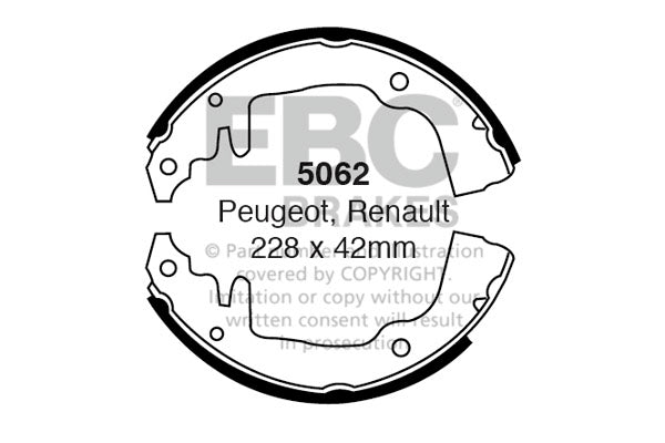 EBC Brake Shoe Replacement Set (5062)