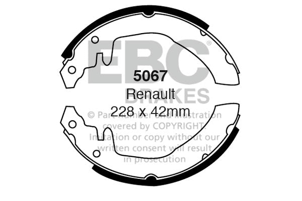 EBC Brake Shoe Replacement Set (5067)