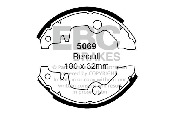 EBC Brake Shoe Replacement Set (5069)