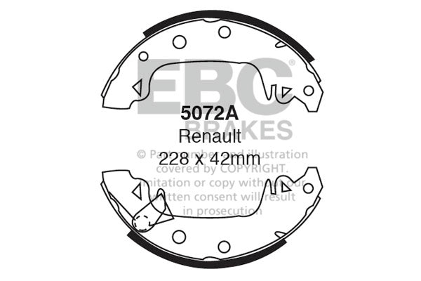 EBC Replacement Brake Shoe Set (5072A)