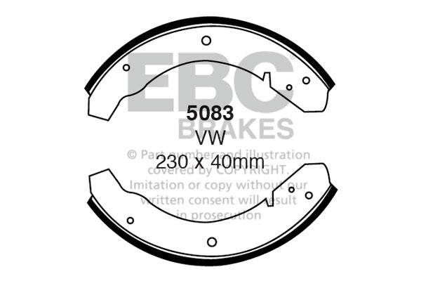 EBC Brake Shoe Replacement Set (5083)