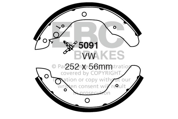 EBC Brake Shoe Replacement Set (5091)