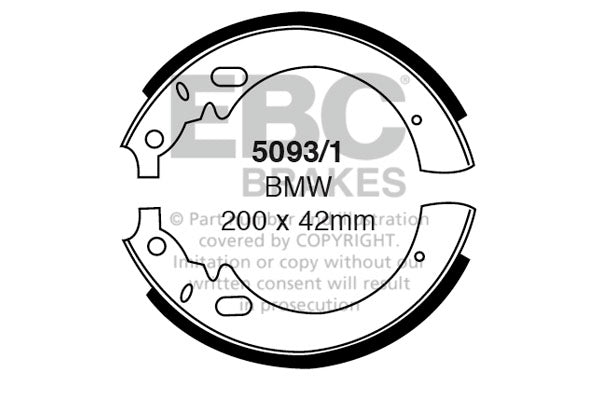 EBC Replacement Brake Shoe Set (5093/1)