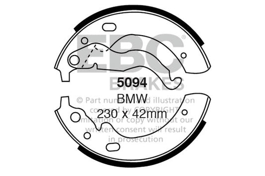 EBC Brake Shoe Replacement Set (5094)