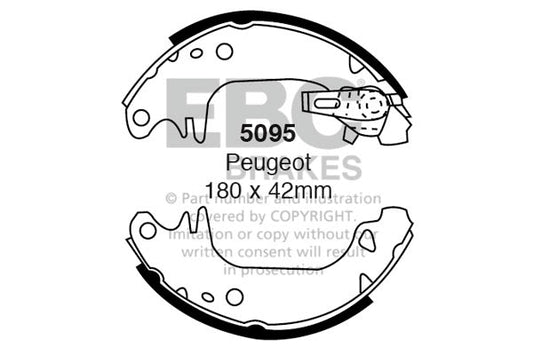 EBC Brake Shoe Replacement Set (5095)