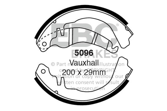 EBC Brake Shoe Replacement Set (5096)