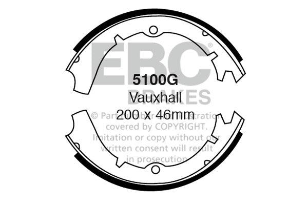 EBC Replacement Brake Shoe Set (5100G)