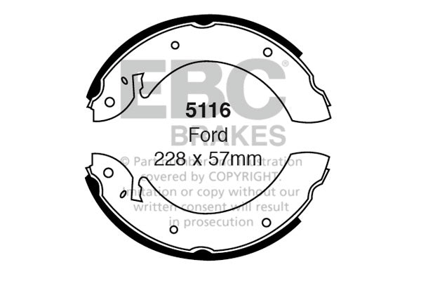 EBC Brake Shoe Replacement Set (5116)