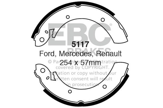 EBC Brake Shoe Replacement Set (5117)