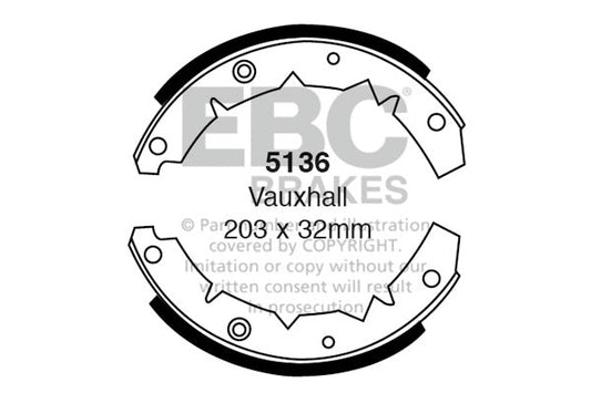 EBC Brake Shoe Replacement Set (5136)