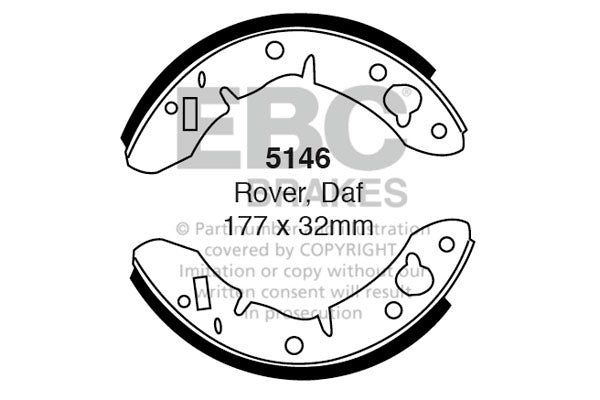 EBC Brake Shoe Replacement Set (5146)
