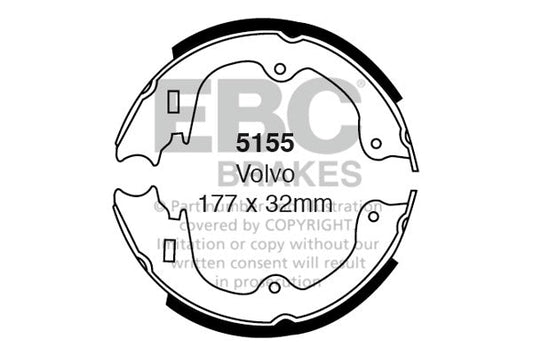 EBC Brake Shoe Replacement Set (5155)