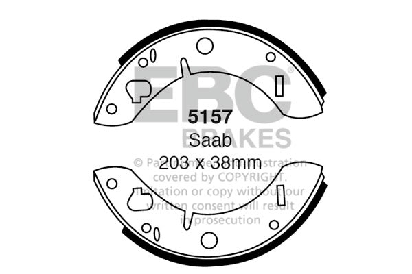 EBC Brake Shoe Replacement Set (5157)
