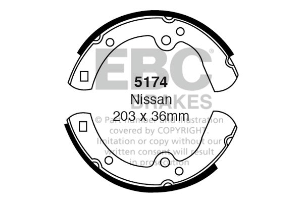 EBC Brake Shoe Replacement Set (5174)