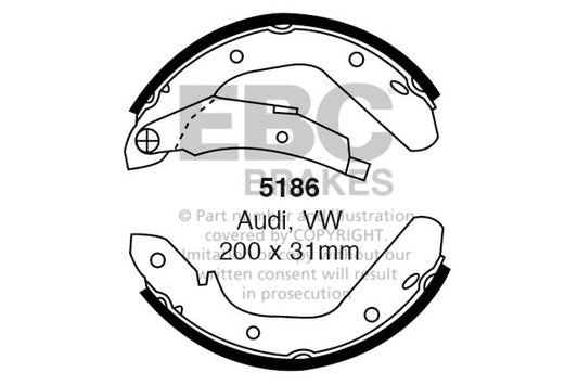 EBC Brake Shoe Replacement Set (5186)