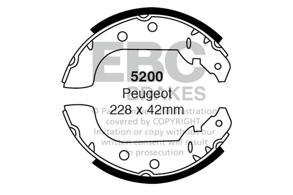 EBC Brake Shoe Replacement Set (5200)