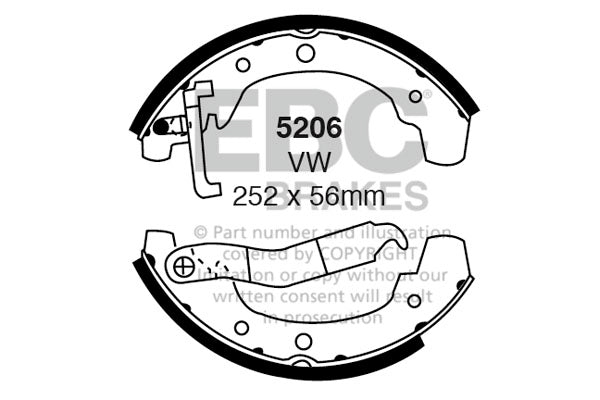 EBC Brake Shoe Replacement Set (5206)