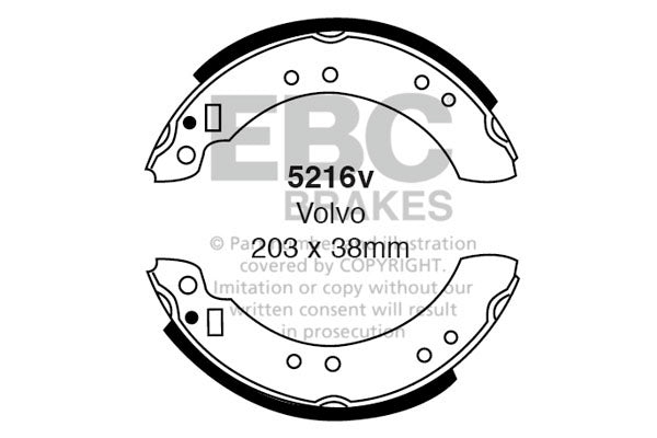 EBC Replacement Brake Shoe Set (5216V)