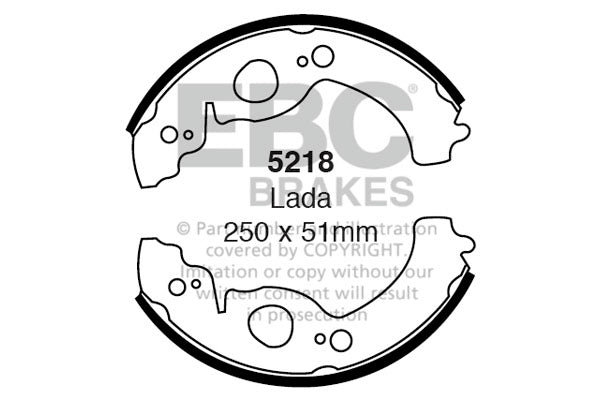 EBC Brake Shoe Replacement Set (5218)