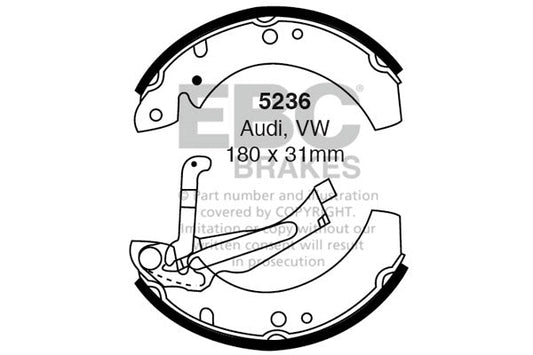 EBC Brake Shoe Replacement Set (5236)