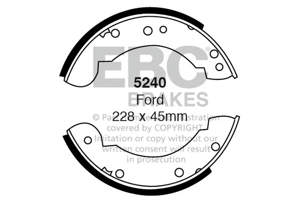 EBC Brake Shoe Replacement Set (5240)