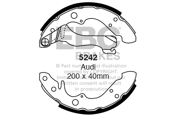 EBC Brake Shoe Replacement Set (5242)