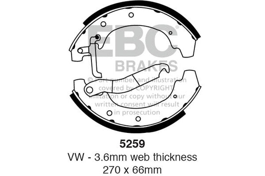 EBC Brake Shoe Replacement Set (5259)