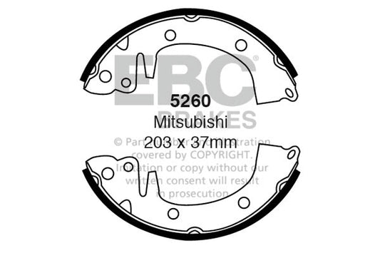 EBC Brake Shoe Replacement Set (5260)