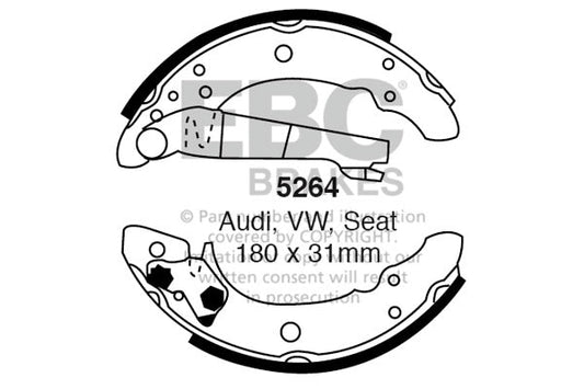 EBC Brake Shoe Replacement Set (5264)