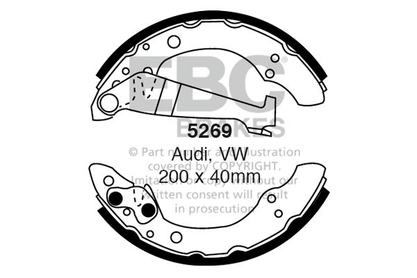 EBC Brake Shoe Replacement Set (5269)