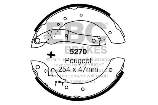 EBC Brake Shoe Replacement Set (5270)
