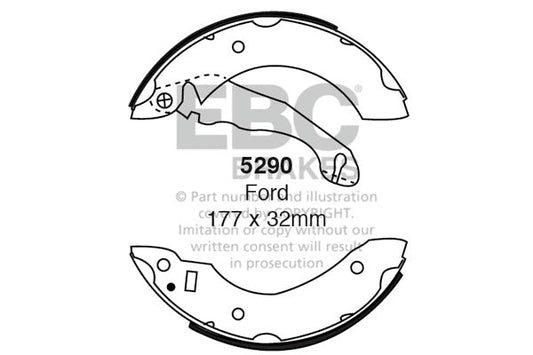 EBC Brake Shoe Replacement Set (5290)