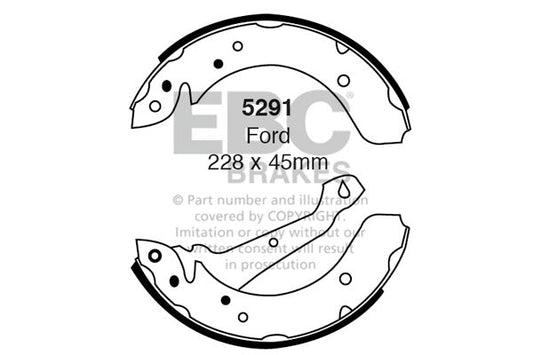 EBC Brake Shoe Replacement Set (5291)