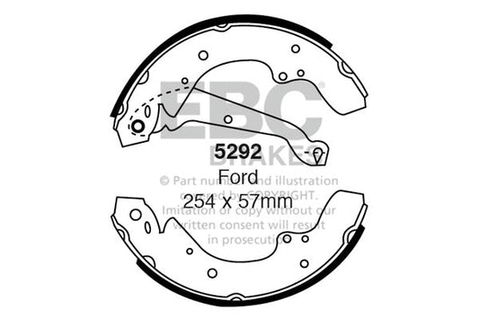 EBC Brake Shoe Replacement Set (5292)