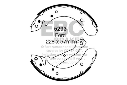 EBC Brake Shoe Replacement Set (5293)