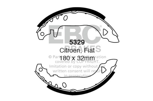 EBC Brake Shoe Replacement Set (5329)