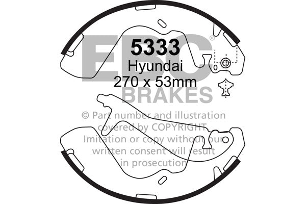 EBC Brake Shoe Replacement Set (5333)