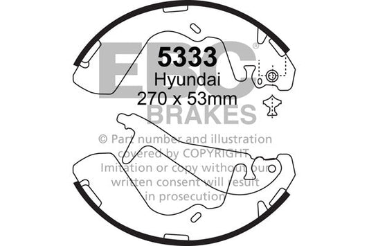 EBC Brake Shoe Replacement Set (5333)