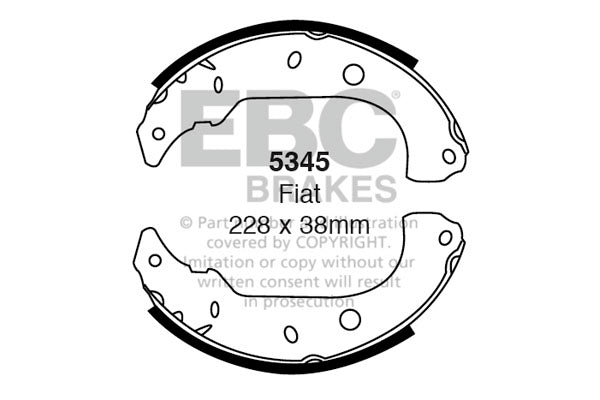 EBC Brake Shoe Replacement Set (5345)