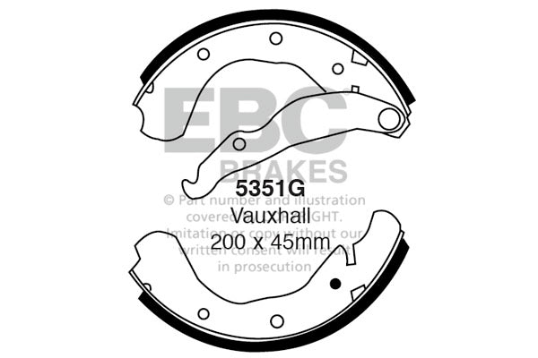 EBC Replacement Brake Shoe Set (5351G)