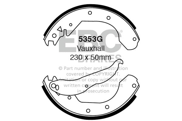 EBC Replacement Brake Shoe Set (5353G)