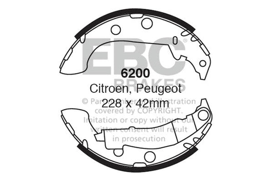 EBC Brake Shoe Replacement Set (6200)