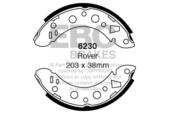 EBC Brake Shoe Replacement Set (6230)