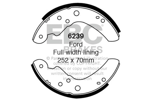 EBC Brake Shoe Replacement Set (6239)